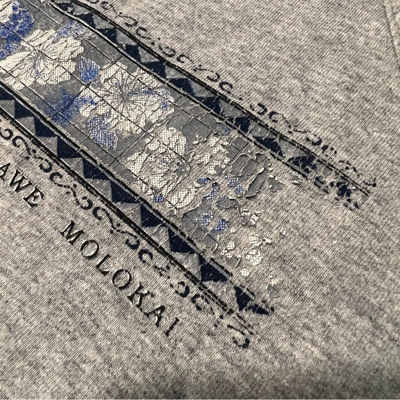 Vintage AAA Hawaiian Islands Graphic Muscle Tank gray blue size XL preshrunk - Picture 6 of 15